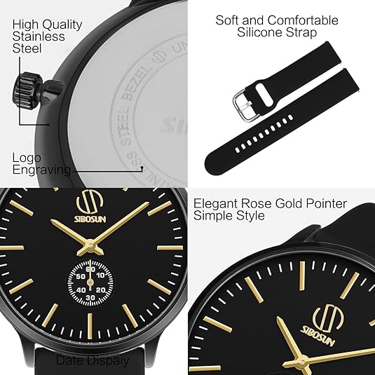 ONE: Luxury Wrist Watch Minimalist Men Square Dial Business Style Leather Strap Quartz Analog