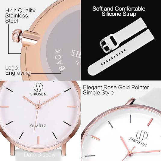 ONE: Luxury Wrist Watch Minimalist Men Square Dial Business Style Leather Strap Quartz Analog