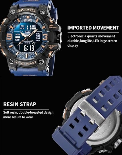 ONE: Men's Watches Multi Function Military S-Shock Sports Watch LED Digital Waterproof