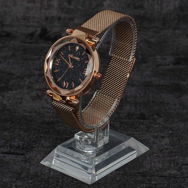 ONE:  Luxury Elegant Watch and Bracelet Set for Women:  Rhinestone with Bangles Starry Sky