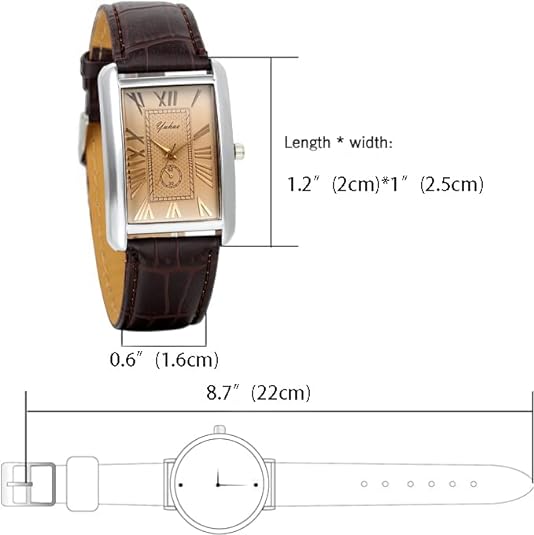 0NE: Luxury Wrist Watch Minimalist Men Square Dial Business Style Leather Strap Quartz Analog
