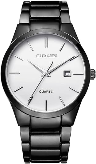 ONE:  Men's Wrist Watch Stainless Steel Band Waterproof  Date Quartz Wristwatch