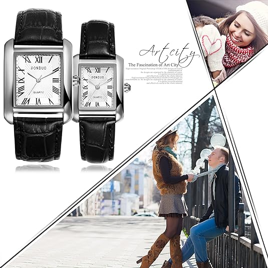 0NE: Luxury Wrist Watch Minimalist Men Square Dial Business Style Leather Strap Quartz Analog