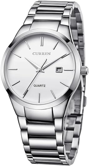 ONE:  Men's Wrist Watch Stainless Steel Band Waterproof  Date Quartz Wristwatch