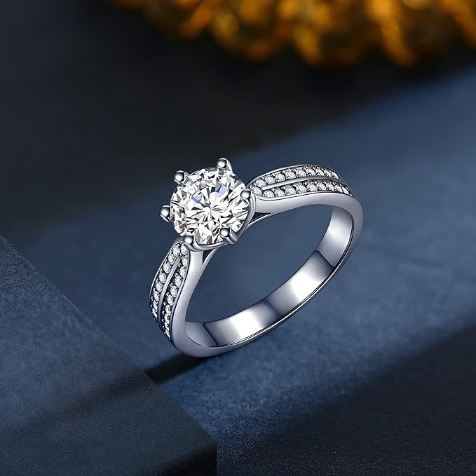 Moissanite Engagement Rings for ct D Color Excellent