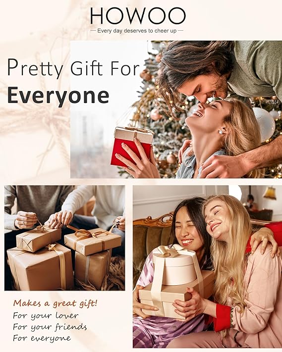 ONE PAIR: 18K White Gold Plated in 925 Sterling Silver Stud Earrings HIGH QUALITY MOISSANITE DIAMOND Brilliant ROUND