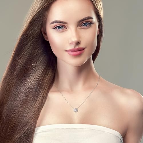 ONE :💎Pendant Necklace💎 0.3 CARAT MOISSANITE WHITE GOLD PLATED OVER 925 STERLNG SILVER
