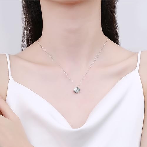 ONE :💎Pendant Necklace 💎MOISSANITE DIAMOND - 925 STERLING SILVER and Solid D Color VVS1 Clarity adjustable Chain