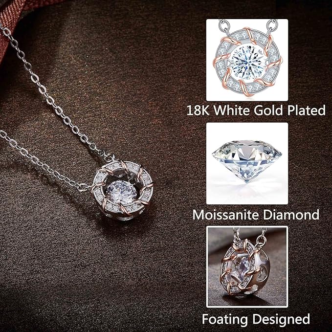 ONE :💎Pendant Necklace 💎 It dances and shines, eternity and infinity SILVER