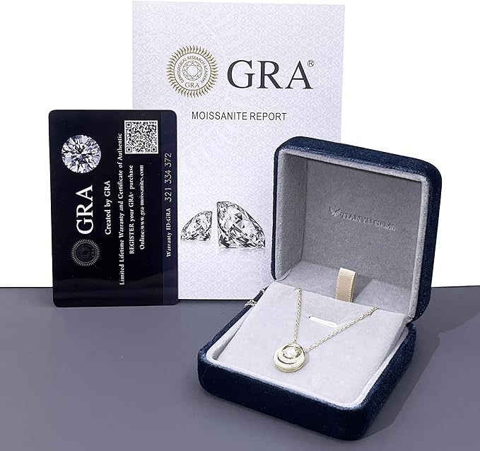 ONE :💎Pendant Necklace 💎MOISSANITE DIAMOND Color: SILVER Style: Double Halo 0.5ct