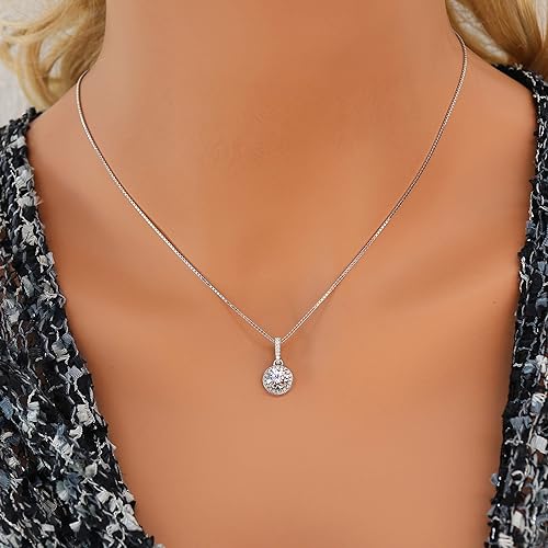 ONE :💎Pendant Necklace 💎 " Pure Brilliance 1.0 CT Zirconia YELLOW GOLD PLATED