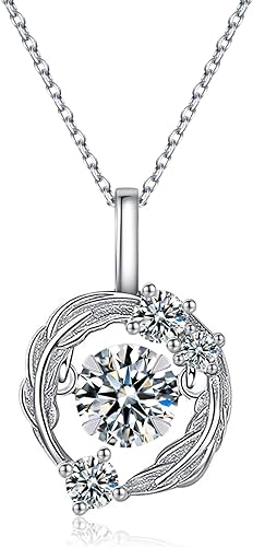 ONE :💎Pendant Necklace 💎MOISSANITE DIAMOND - 925 STERLING SILVER and Solid D Color VVS1 Clarity adjustable Chain