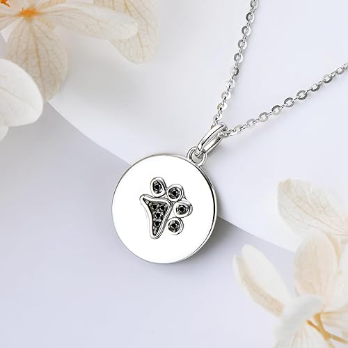 ONE :💎Pendant Necklace💎 Color: DISC PAW PRINT MOISSANITE DIAMOND 18k YELLOW GOLD PLATED OVER 925 STERLNG SILVER