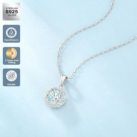 ONE :💎Pendant Necklace 💎 MOISSANITE DIAMOND - 925 STERLING SILVER and Solid Gold Plated D Color VVS1 Clarity adjustable Chain Color: Camellia flower 1 carat