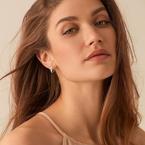 ONE PAIR: 925 Sterling Silver MOISSANITE Earrings HIGH QUALITY MOISSANITE DIAMOND Brilliant ROUND CUT Color: 5MM-Open Hoops-Yellow