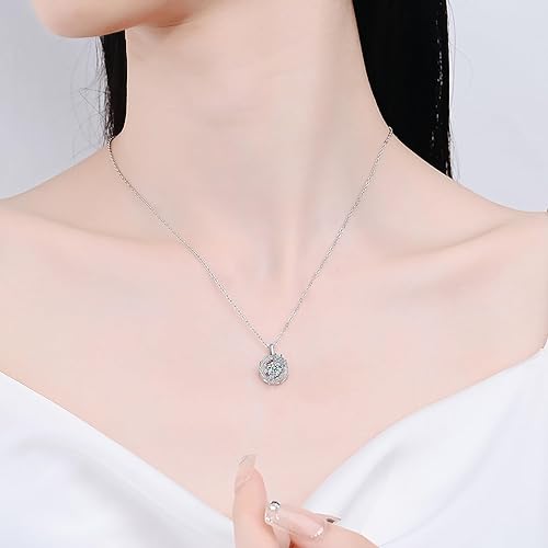 ONE :💎Pendant Necklace 💎MOISSANITE DIAMOND - 925 STERLING SILVER and Solid D Color VVS1 Clarity adjustable Chain