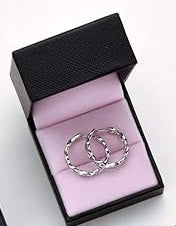 ONE PAIR: Gorgeous HOOP EARRINGS HIGH QUALITY MOISSANITE Diamonds 18K White Gold PLATED 925 Sterling Silver Total GRA Certificate