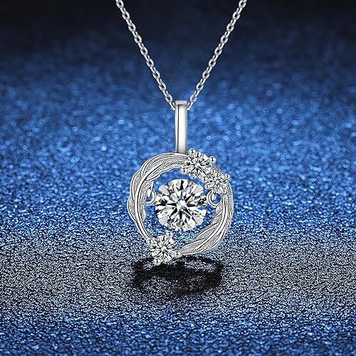 ONE :💎Pendant Necklace 💎MOISSANITE DIAMOND - 925 STERLING SILVER and Solid D Color VVS1 Clarity adjustable Chain