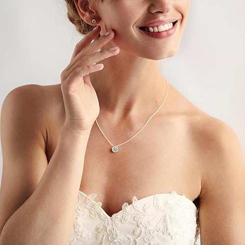 ONE :💎Pendant Necklace 💎MOISSANITE DIAMOND Color: SILVER 18K YELLOW GOLD PLATED-S925-1.0CT