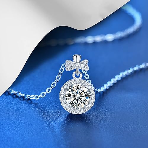 ONE :💎Pendant Necklace 💎MOISSANITE DIAMOND - 925 STERLING SILVER and Solid D Color VVS1 Clarity adjustable Chain