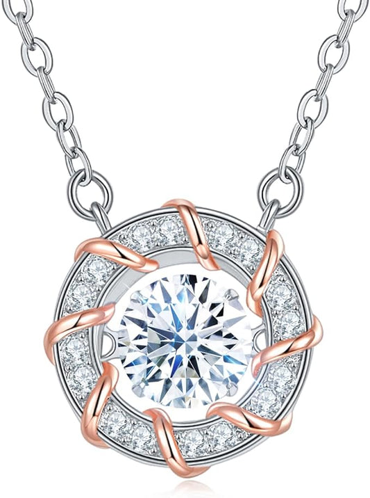 ONE :💎Pendant Necklace 💎 It dances and shines, eternity and infinity SILVER