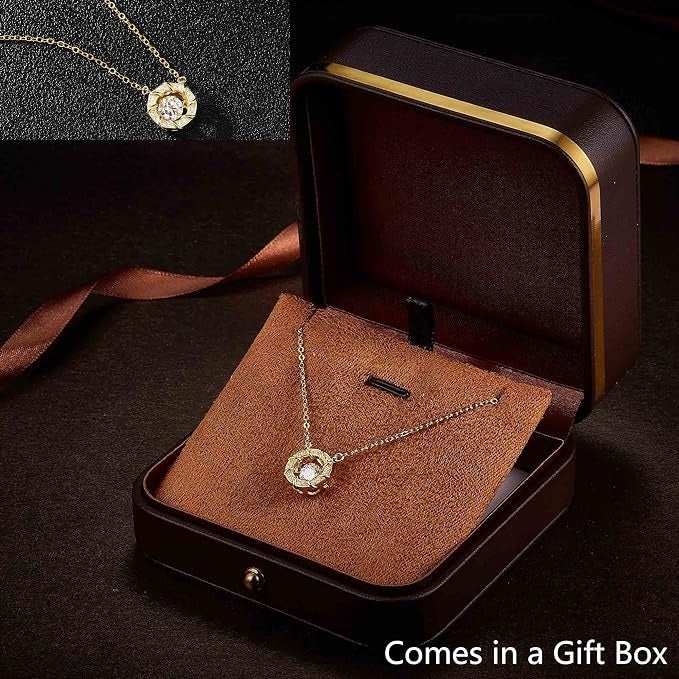 ONE :💎Pendant Necklace 💎 It dances and shines, eternity and infinity YELLOW GOLD PLATED