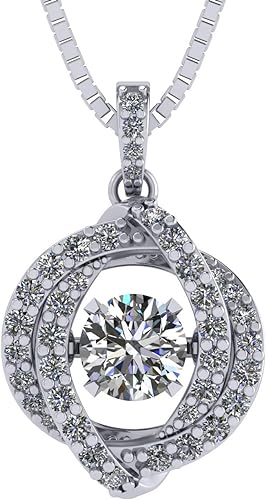 ONE :💎Pendant Necklace 💎 The "Dancing Stone" Pure Brilliance Zirconia