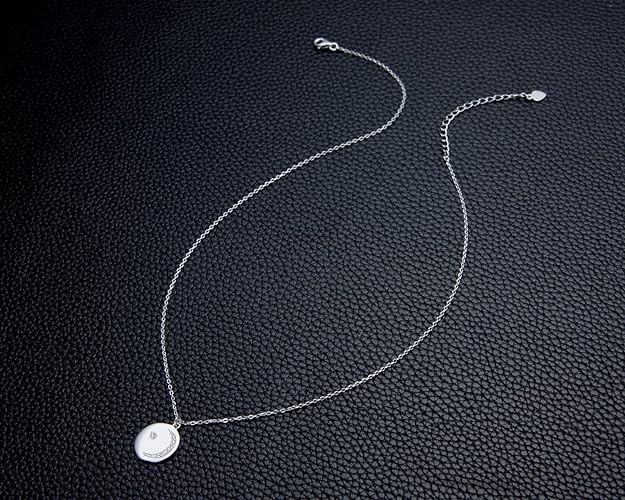 ONE :💎Pendant Necklace💎 Color: Crescent Moon-White MOISSANITE DIAMOND 18k WHITE GOLD PLATED OVER 925 STERLNG SILVER