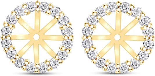 ONE PAIR: This Earring Jackets For 7MM Round Shape Studs