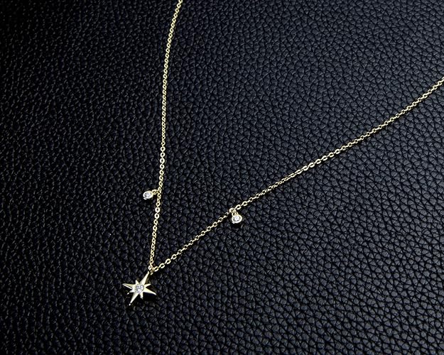 ONE :💎Pendant Necklace💎 Color: Starburst-Yellow MOISSANITE DIAMOND 18k YELLOW GOLD PLATED OVER 925 STERLNG SILVER