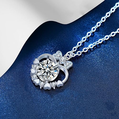 ONE :💎Pendant Necklace 💎MOISSANITE DIAMOND - 925 STERLING SILVER and Solid D Color VVS1 Clarity adjustable Chain