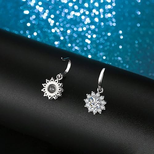 ONE PAIR: 925 Sterling Silver MOISSANITE DROP Earrings HIGH QUALITY MOISSANITE DIAMOND Brilliant ROUND CUT