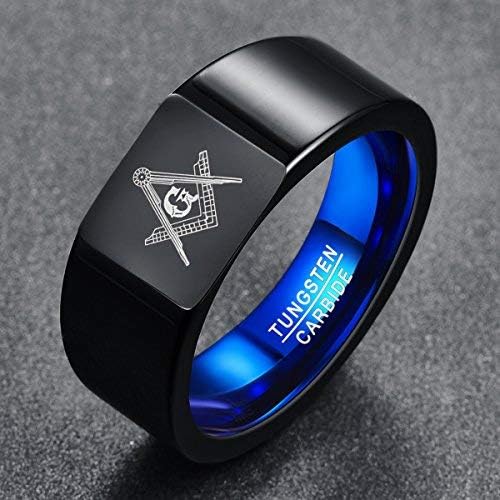Genuine Carbide Tungsten Color: 6MM BLUE BLACK Design Inlay High Polished inner-face design smooth and shiny. Comfort Fit Wedding Band Size 6-15