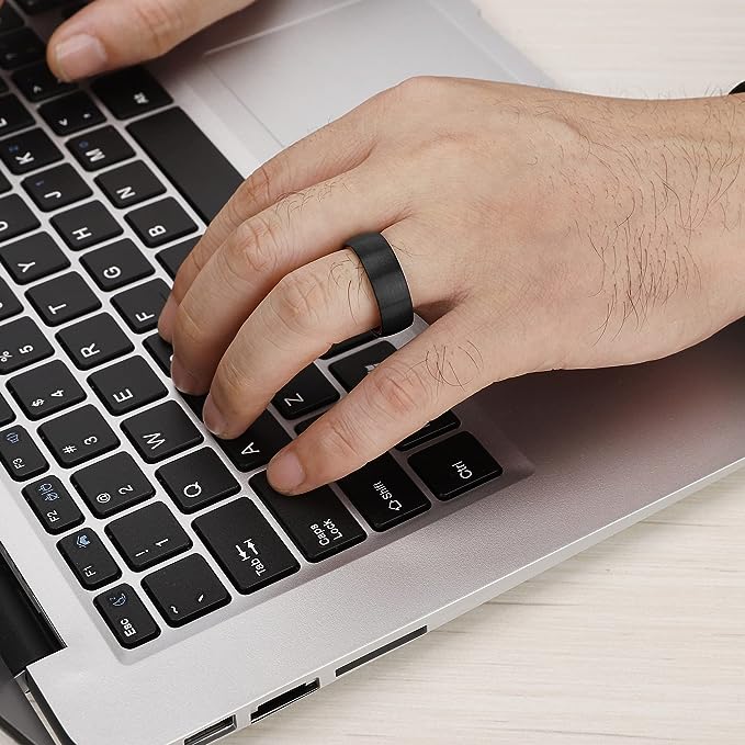 Genuine Carbide Tungsten Color: BLACK 8mm RING Rosewood BLACK Inlay High Polished inner-face design smooth and shiny. Comfort Fit Wedding Band Size 6-15