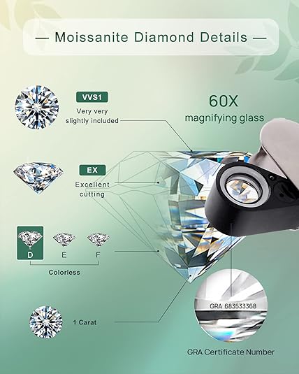 ONE :💎Pendant FLOWER ROSE HEART Necklace💎MOISSANITE DIAMOND 18k WHITE GOLD PLATED OVER 925 STERLNG SILVER
